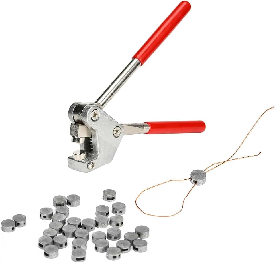 Meter Seal Secure Sealing Sets Lead Security Seals - Include Lead Beans(100pcs), Pliers, Copper Wire(328Ft/100M) - for Electricity/Water Meter Tamper Evident Lock