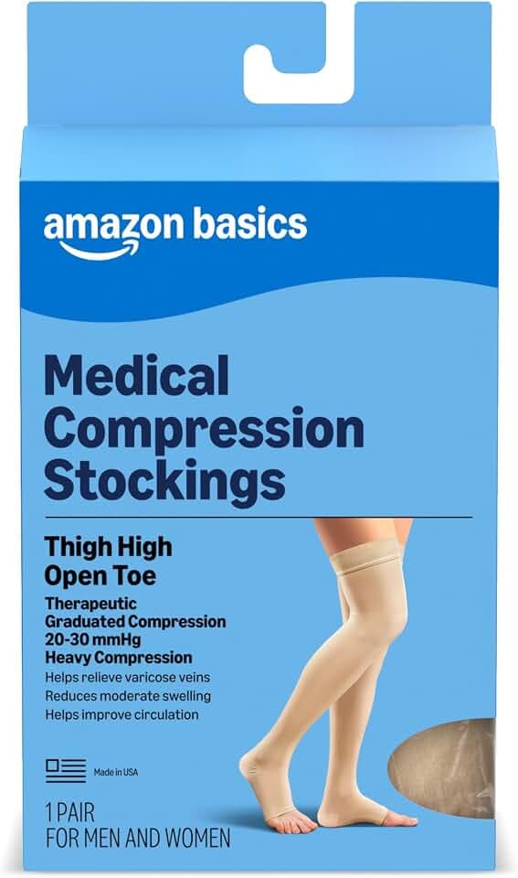 Amazon Basics Medical Compression Stockings, Women & Men