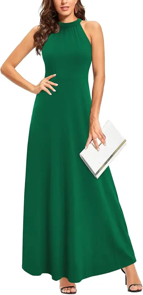 STYLEWORD Women's Summer Floral Halter Maxi Dress Vacation Semi Formal 2026