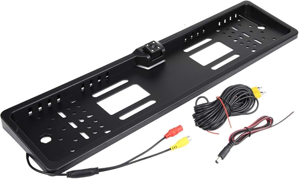 Nummernschildrahmen mit Rückfahrkamera nummernschildhalter, Nummernschildrahmen für Europäische Automobile mit Rückfahrkamera (LED)