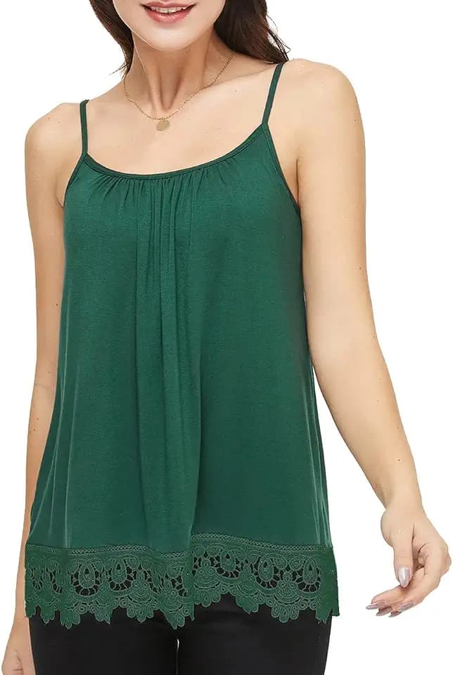 Camisoles for Women with Built in Bra Adjustable Strap Tank Tops Cami Sleeveless Summer Tops for Workout Sleeping Traveling