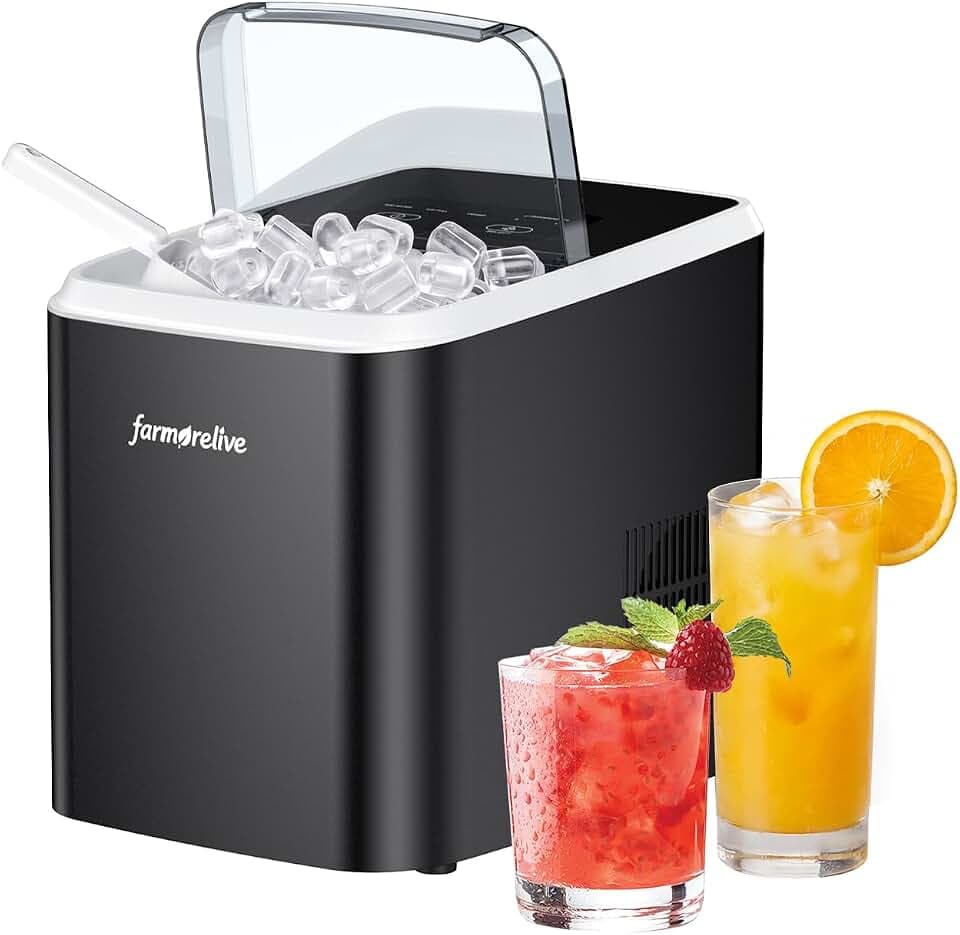 Portable Ice Maker Countertop, Stainless Steel