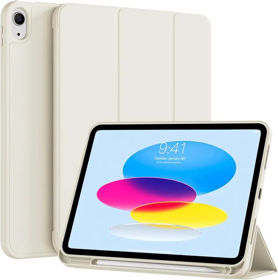 Case for iPad A16 11th/10th Generation 11 Inch/10.9 Inch, White