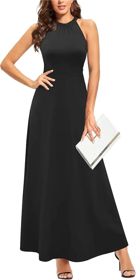 STYLEWORD Women's Summer Floral Halter Maxi Dress Vacation Semi Formal 2026