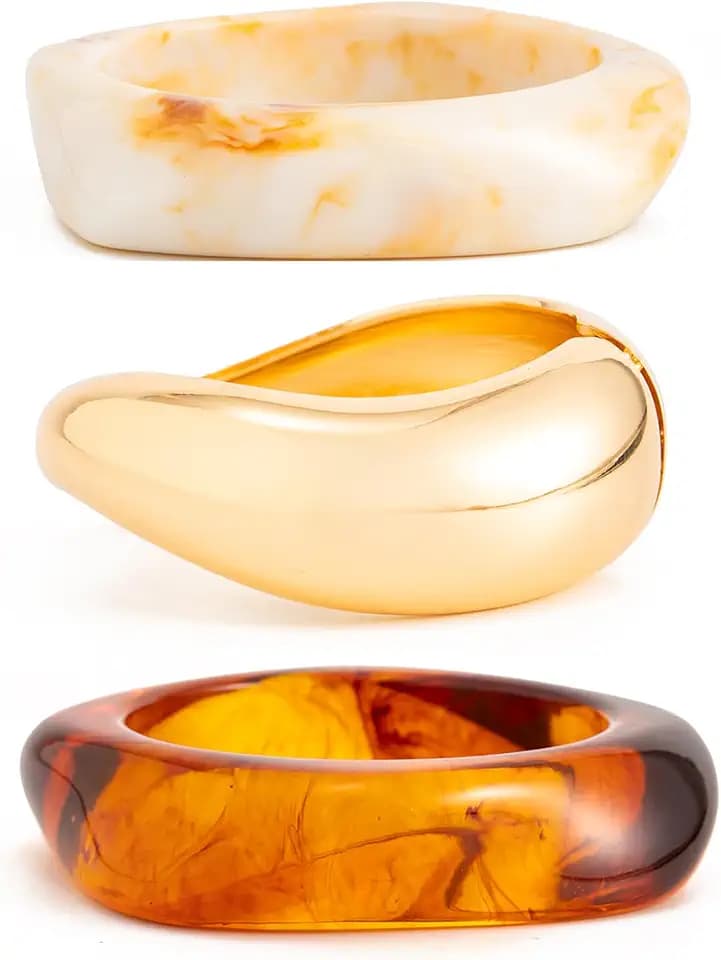 Chunky Acrylic Bangle Bracelet for Women Colorful Resin Bracelets Trendy Stack Statement Cuff Jewelry Gift