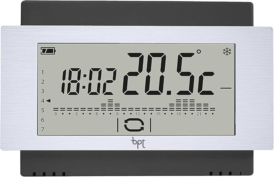 Thermostat Touchscreen für die Wand, 230 V, Schwarz, Bpt Ta/500 Bk 230