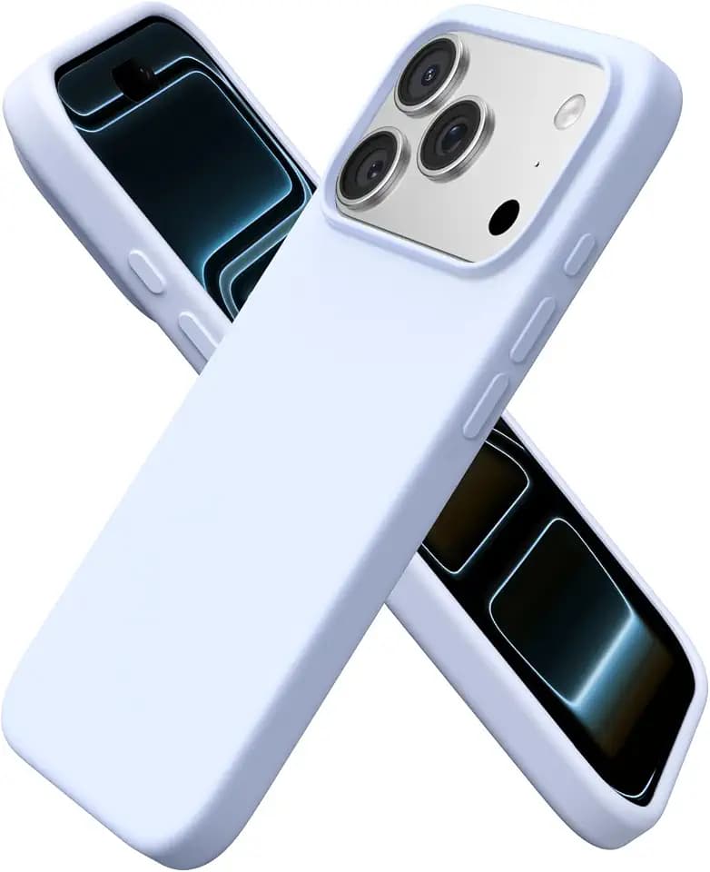 ORNARTO for iPhone 17 Pro Case 6.3", Slim Liquid Silicone,Baby Blue