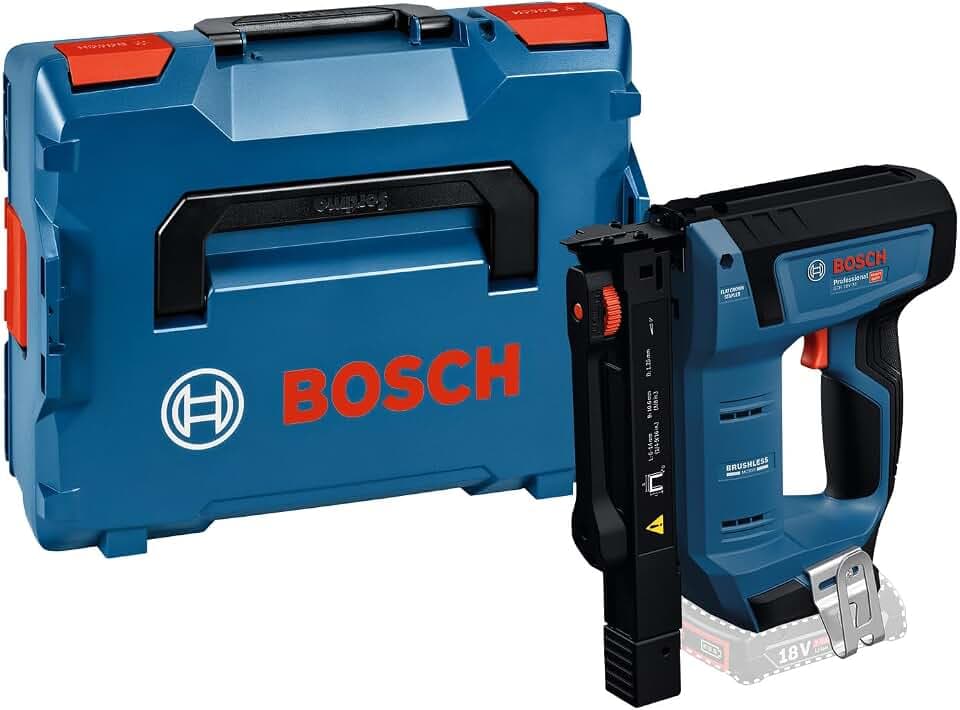 Bosch PRO 18V System Akku-Holzklammerer GTH 18V-14 (inkl. L-BOXX 136, Gürtelhaken)