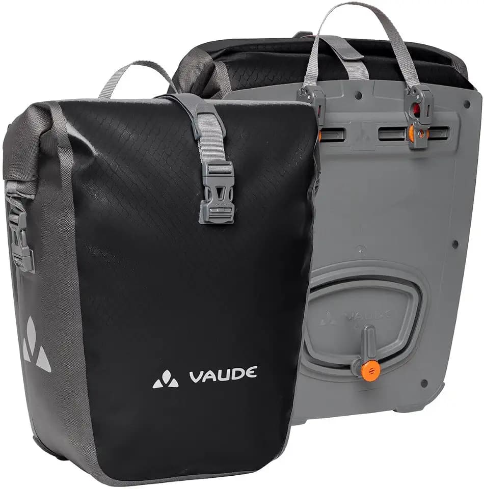 VAUDE Fahrradtaschen für Gepäckträger Aqua Back 2x24L – Schwarz