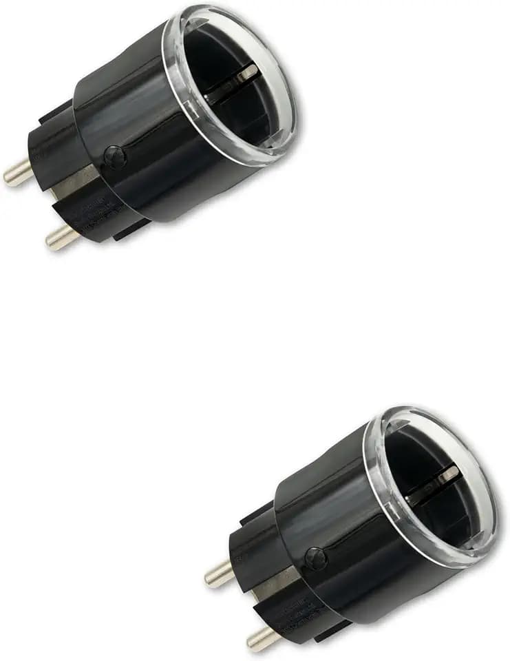Shelly Plug S Gen3 Schwarz- WLAN Smarte Steckdose, Leistungsmessung, 12A, 2500W, Zeitschaltuhr, Matter-Zertifiziert Stecker, Heizung & Kühlung, Alexa & Google, Kein Hub Erforderlich (2 Stücken)