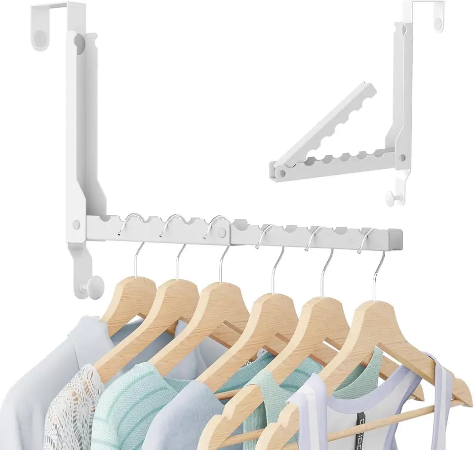 Foldable Over the Door Hooks, Over the Door Hanger for Space Saving