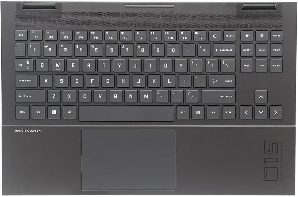 Replacement for HP OMEN 15-EK 15-EN 15Z-EN100 Laptop Upper Case Palmrest RGB Backlit Keyboard Touchpad Assembly Part M00667-001 Black