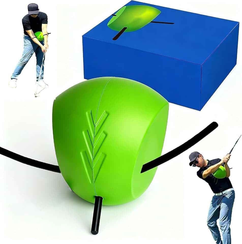 HoldOneLight Golfschwung-Trainingshilfe - Golf-Trainingsball - Einzigartiger Ausrichtungsstabkopf - Hilft beim Trainieren der richtigen Schwungmechanik, Armstruktur, Sicherheit