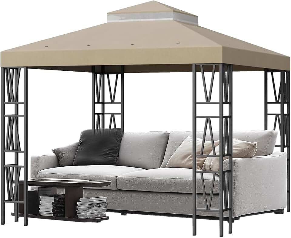 2-Tier Gazebo Canopy Top Cover 10x10 Ft, Canopy Replacement Cover