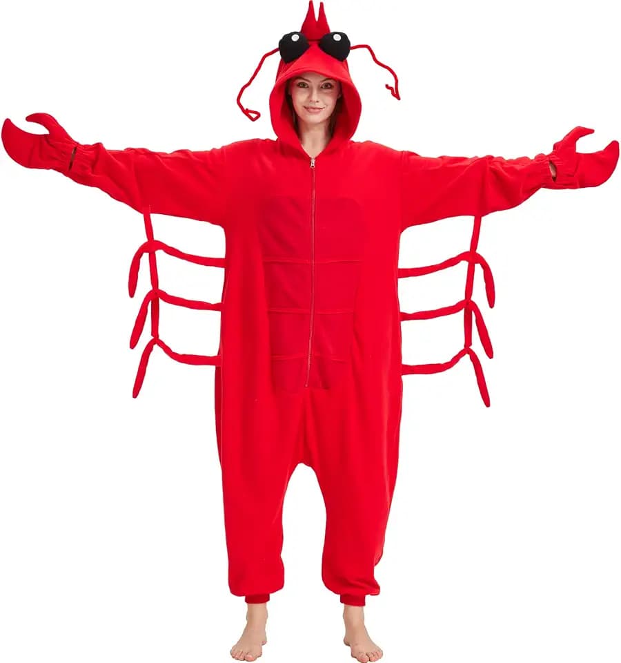 Sea Creatures Onesie Lobster, Crab, Shrimp, Seahorse, Turtle Halloween Costume Ocean Animal Cosplay Pajamas