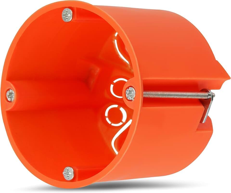 REV Hohlraumdose, Hohlwanddosen 10 St., Ø68mm, 60mm tief, Schrauben, orange