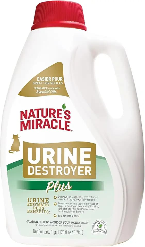 Nature's Miracle Cat Urine Destroyer Plus, Enzymatic Cleaner, 1 gal
