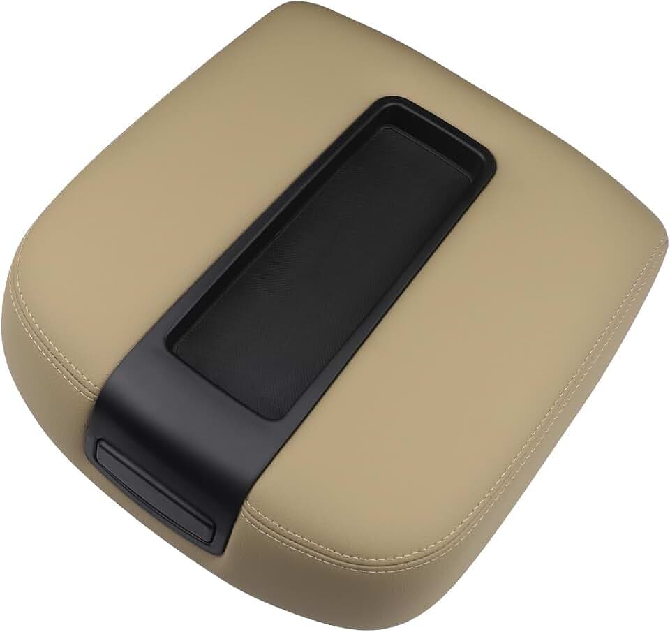 Floor Center Console Armrest Lid Assembly Beige Compatible with 2007-2014 Chevrolet Chevy Avalanche Silverado Suburban Tahoe GMC Sierra Yukon XL Replaces 15217111