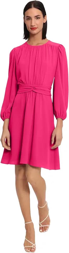 Donna Morgan Women's Donna Morgan Women's Dresses Long Sleeve Twist Waist Dress