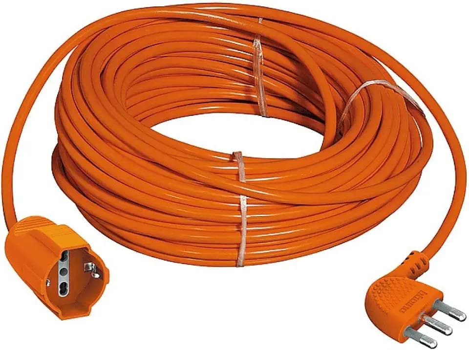 Bticino S2533/40 Verlängerungskabel für Garten, Hohe Flexibilität mit Pluristandard-Stecker, Orange