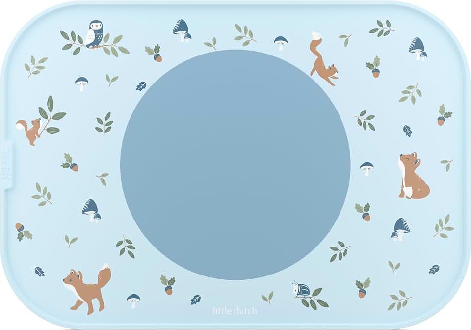 Mepal - Tischset Mio Little Dutch - Anti-Rutsch-Ring hält Gegenstände an ihrem Platz - Leicht zu reinigen - Robustes Material, kann als Tablett benutzt Werden - Spülmaschinengeeignet - Forest Friends