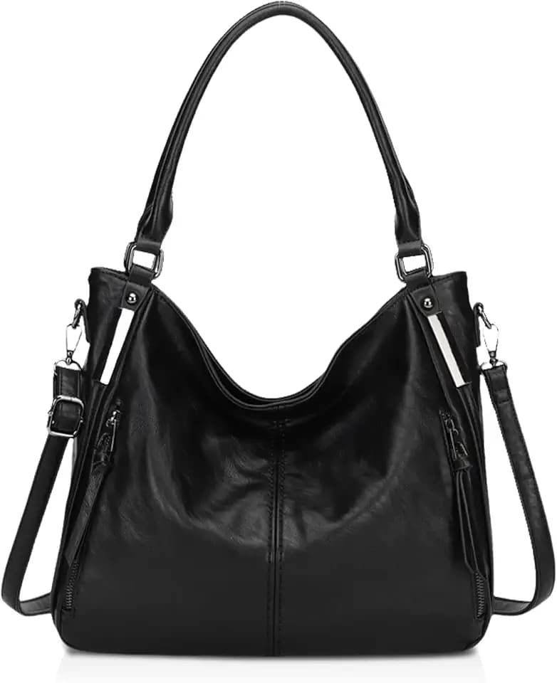 NICOLE & DORIS Handtasche Damen Umhängetasche Weiche Leder Taschen Groß Schultertasche Retro Henkeltasche Hobo Bag Shopper Damen Tragetasche mit Mehreren Taschen