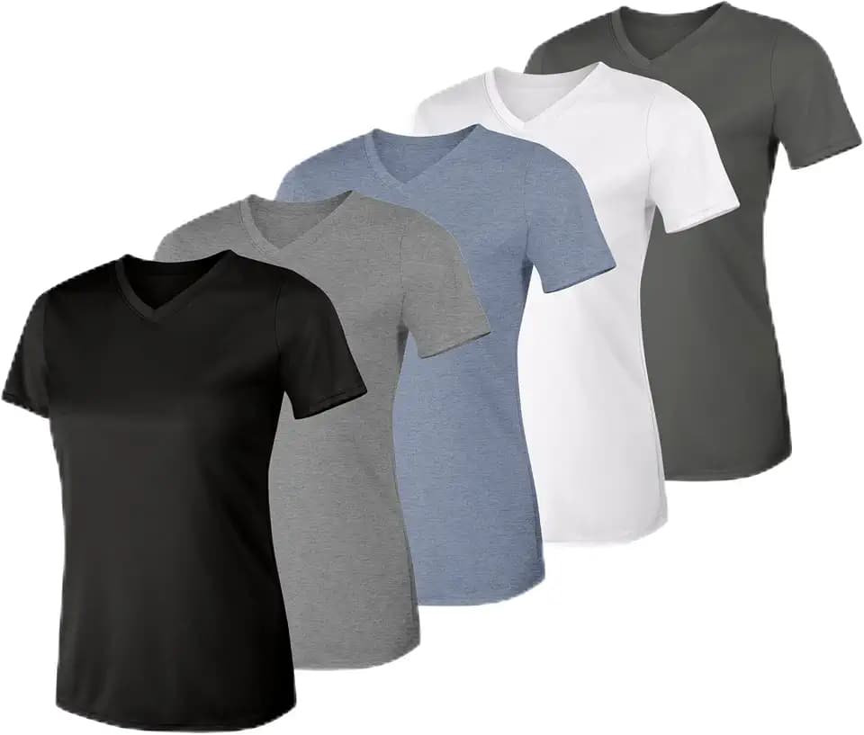Hanes Women's Athletic T-Shirt - Cool DRI V-Neck Performance Tee