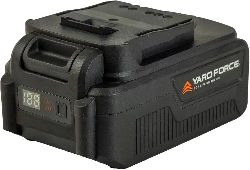 Yard Force Lithium-Ionen 20V / 4,0 Ah Werkzeugakkus AL C40B, für Alle YARD FORCE & PowerG Werkzeuge, dabei sind die Akkus jederzeit aufladbar, ohne Schaden zu nehmen