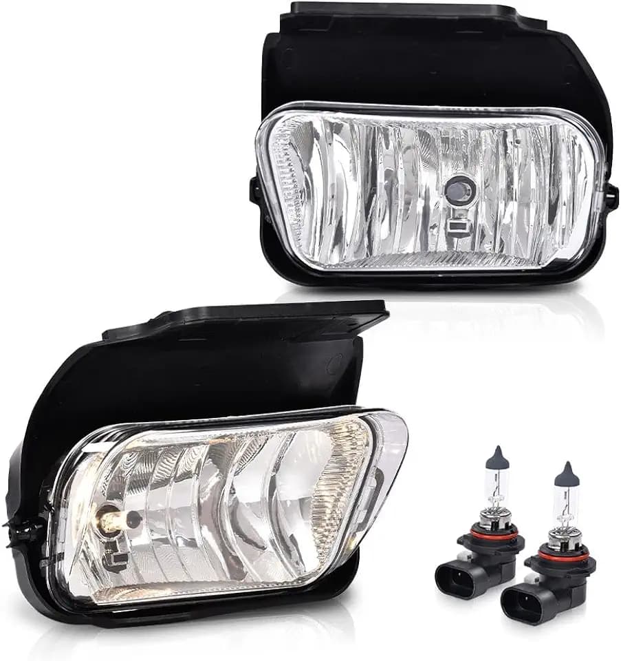 GRAND ORANGE Fog Lights Compatible with Chevy Silverado Avalanche 03-06 2003 2004 2005 2006 /Fit Avalanche 2002-2006 Bumper Driving Lamps Left+Right Replacement Pair Clear Lens