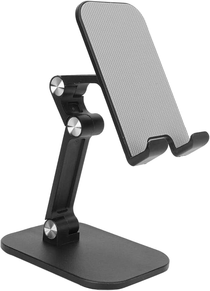 Cell Phone Holder, Angle Height Mini Foldable Cell Phone Holder Multi Angle Adjustment Reserved Charging Hole for Phones and Tablets