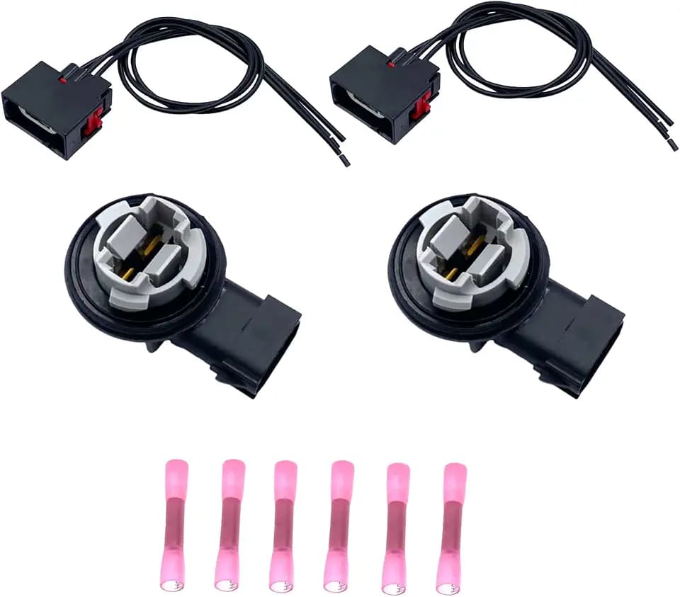 2 Set 68226719AA Turn Signal Light Socket Pigtail Connector Harness Compatible with Dodge RAM1500 2500 3500 Jeep Wrangler Replaces Part Number 68030098AB 68030098AA 68065016AB