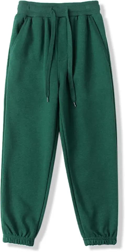 BINIDUCKLING Jungen Jogginghose mit Gummizug, Unisex Kinder Jogger Hosen Sweathosen Sporthose Lang, Einfarbige 5-12 Jahre