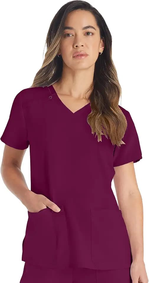 Dickies EDS Essentials Women's Scrub Top V-Neck Medical Shirt 2 Pockets