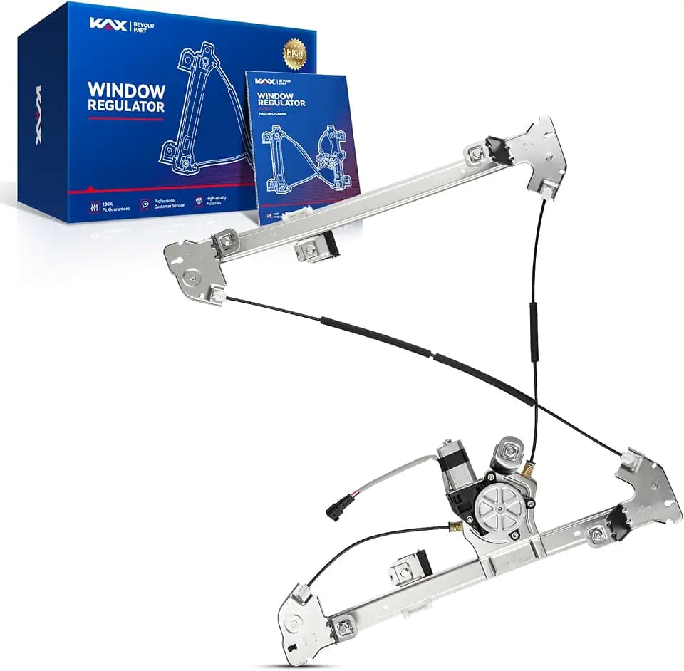 KAX 741-430 Power Window Regulator with Motor Front Left Driver Side Compatible with Ford F-150 2004-2008 OE# 741430, 6L3Z1823201BA, 4L3Z1823201BA, 4L3Z1823201CA (2 PINS)