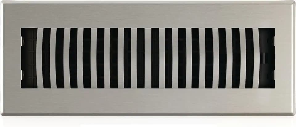 Decor Grates LAH310-NKL Louvered Floor Register, 3x10 Inches, Brushed Nickel