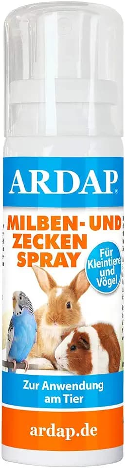 ARDAP Milben- und Zeckenspray für Nager und Vögel 100ml - Effektiver und nachhaltiger Schutz vor Milben und Zecken (PT19)