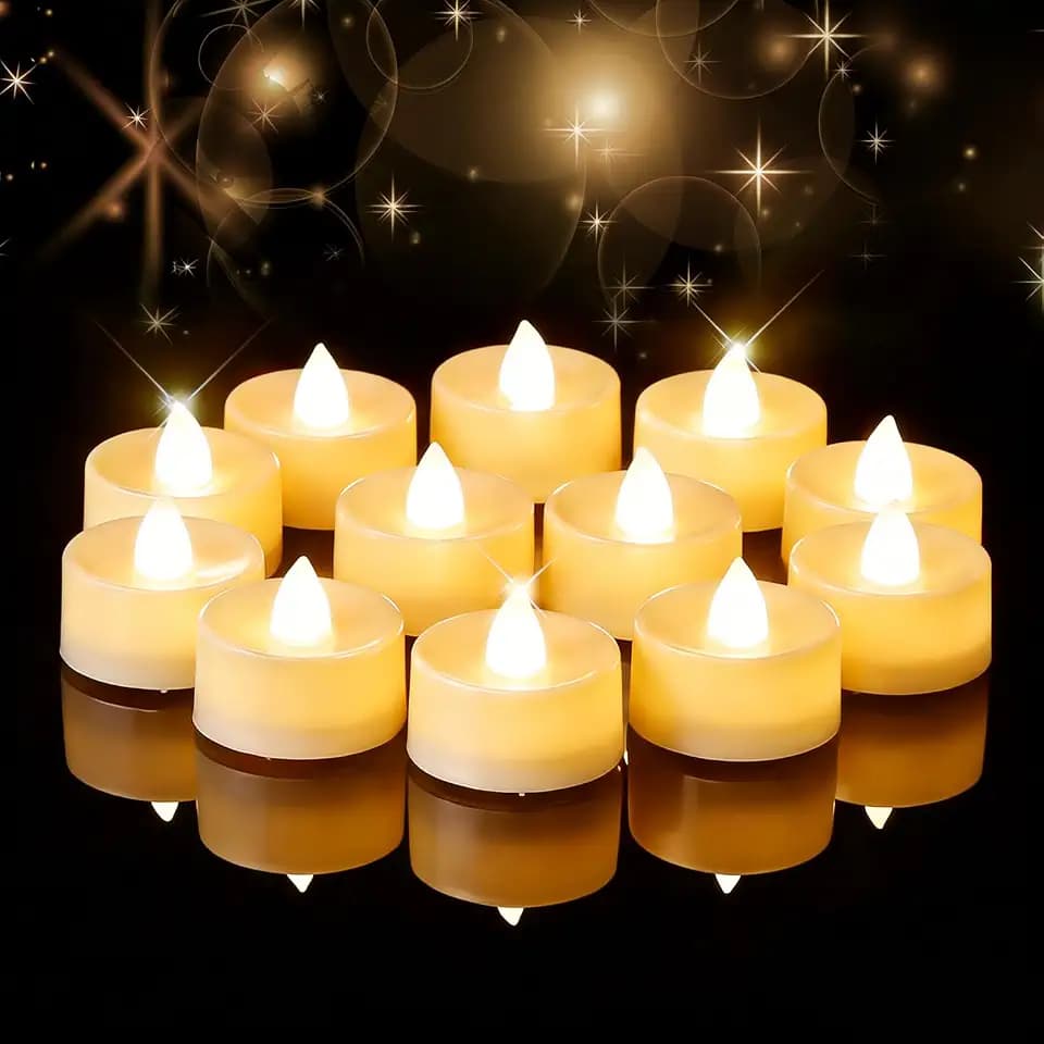 Amagic 100 Pack Flameless Tea Lights Candles Battery Operated, Warm White