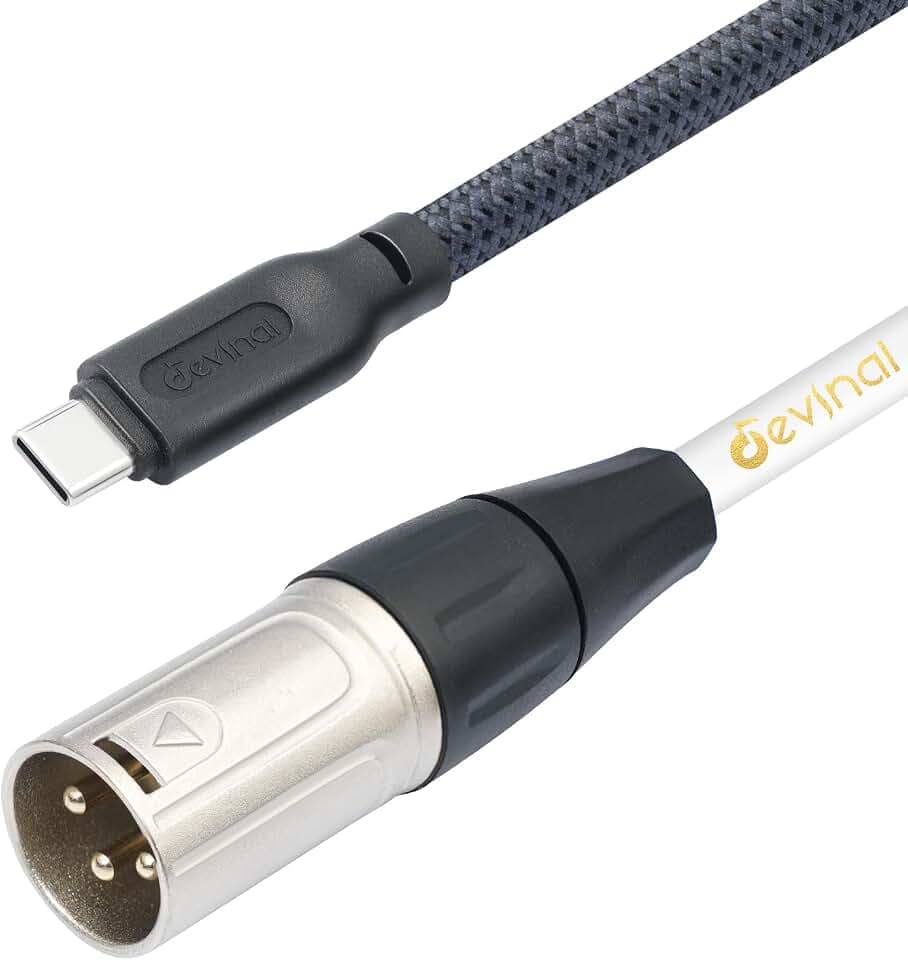 USB C to XLR Cable, Smartphone/Laptop to XLR Male Output Cable for Amplifier, Speaker, Mixer Console, etc 3.3 FT