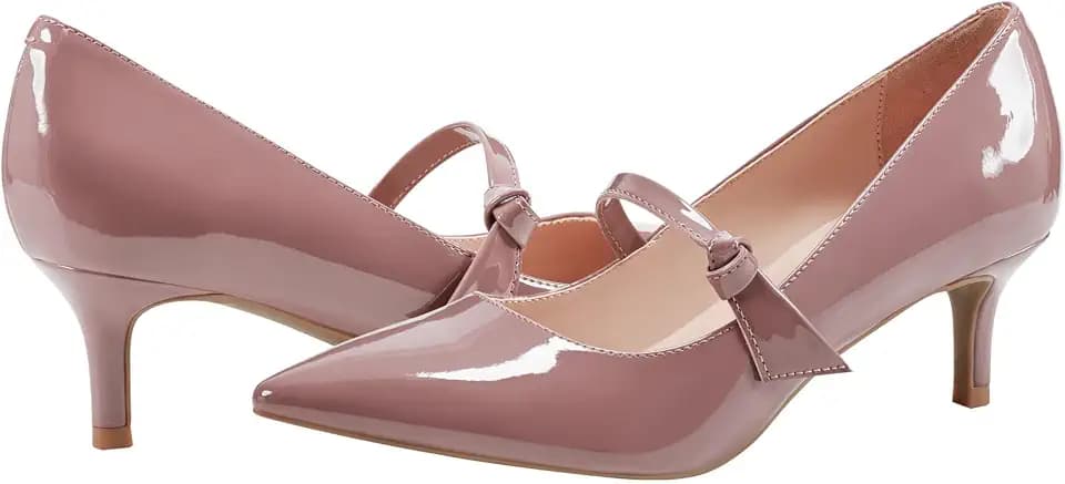 Bandolino Womens Medley 3 Patent Kitten Mary Jane Heels