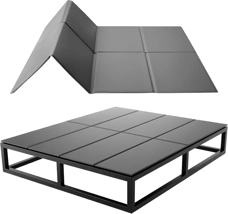 VEVOR Bunkie Board, Queen Size 80.3 x 60.2 in, Foldable Bed Board Under Mattress with Hook-and-Loop Straps, PP Core with 600D Oxford Fabric, Anti-Sag for Metal Frames, Bunk Beds, and Sleeper Sofas