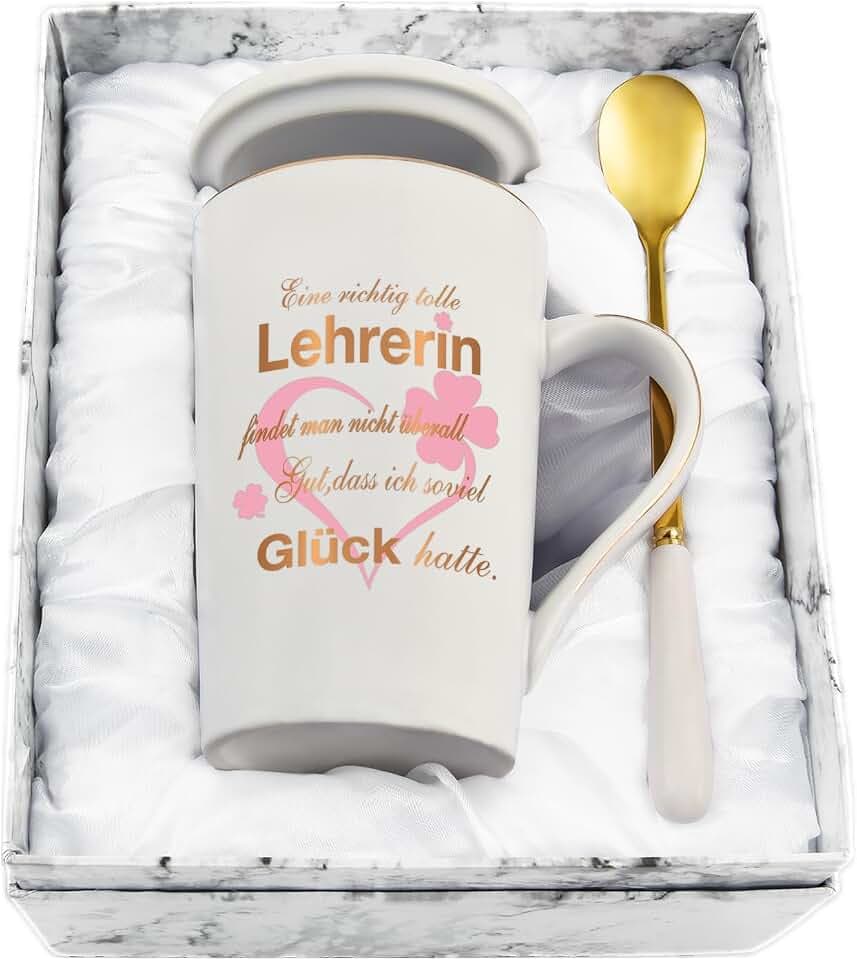 Joymaking Kaffee Tasse Abschiedsgeschenk für Lehrerin - eine richtig tolle Lehrerin findet man - Abschied beste Lehrerin Geschenk für die beste Lieblingslehrerin zum Abschied, 400ml Weiß