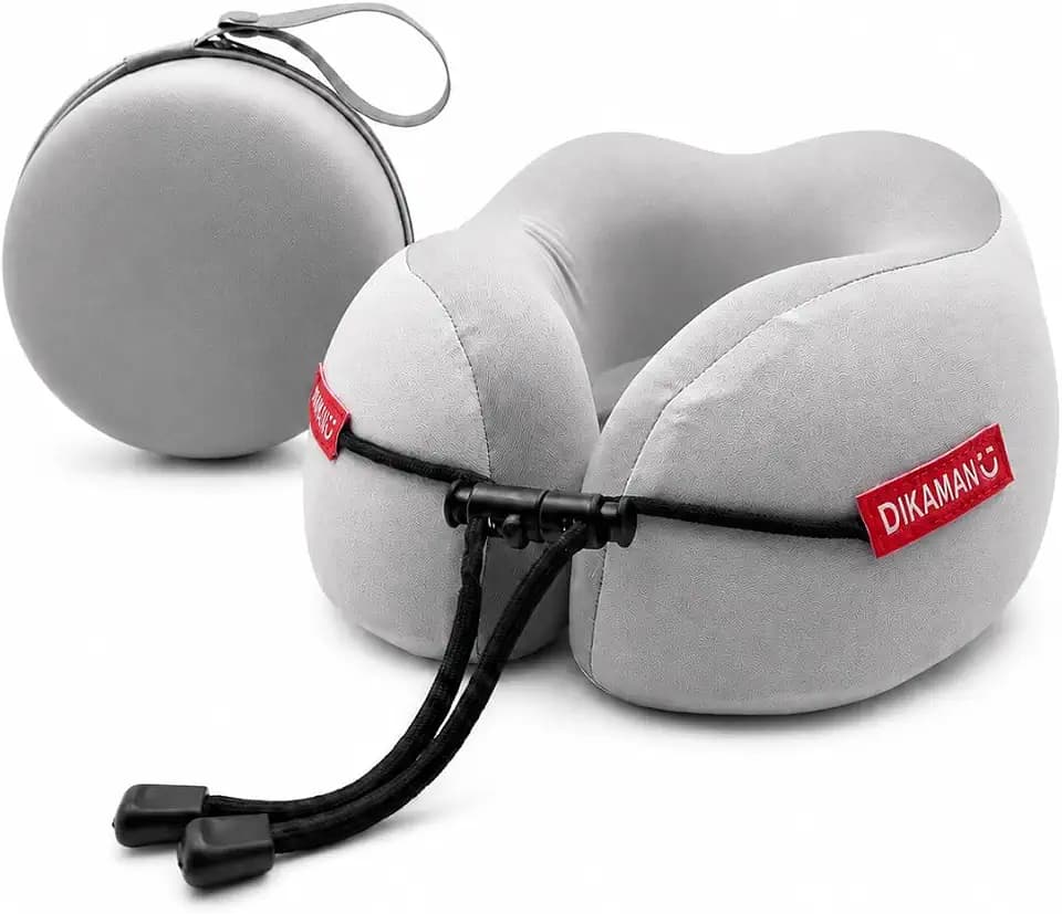 Memory Foam U-Shaped Neck Pillow, Portable Travel Pillow for Airplane, Car, Home & Office, Soft Cervical Support Pillow for Sleeping on Business Trips