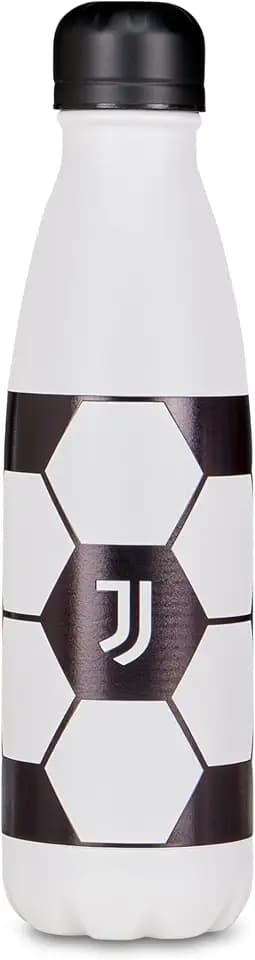 Seven Juventus Thermosflasche, Weiß, 500 ml, Edelstahl, BPA-frei, Warmhaltefunktion 12 Stunden, Reddo 24 Stunden, Schule, Reisen, Sport, Kinder, Jungen, Erwachsene, Fußball, offizielles Produkt