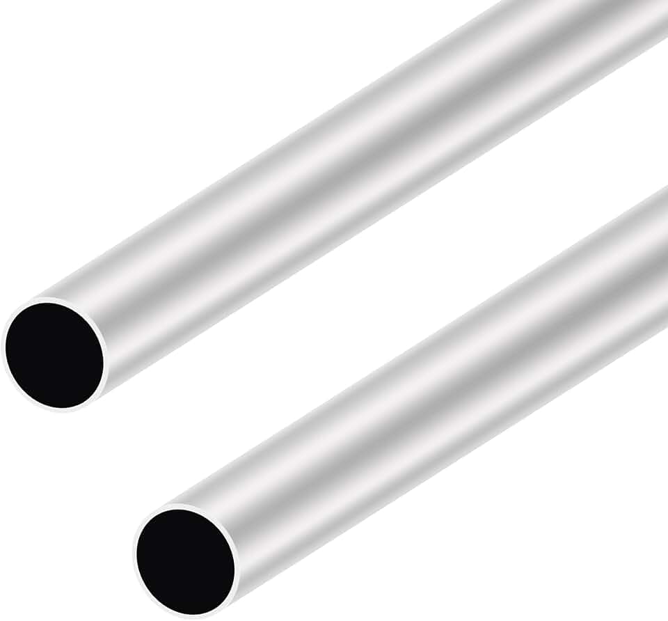 6063 Aluminium Rundrohr 27mm x 25mm 1.0mm Wandstärke 300mm Länge, LAVMHAB Runde Aluminium rohre Aluminium-Schläuche Gerade Rohre (2 Stück)