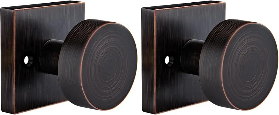 Goldenwarm Oil Rubbed Bronze Dummy Door Knobs for Interior Doors 2 Pieces