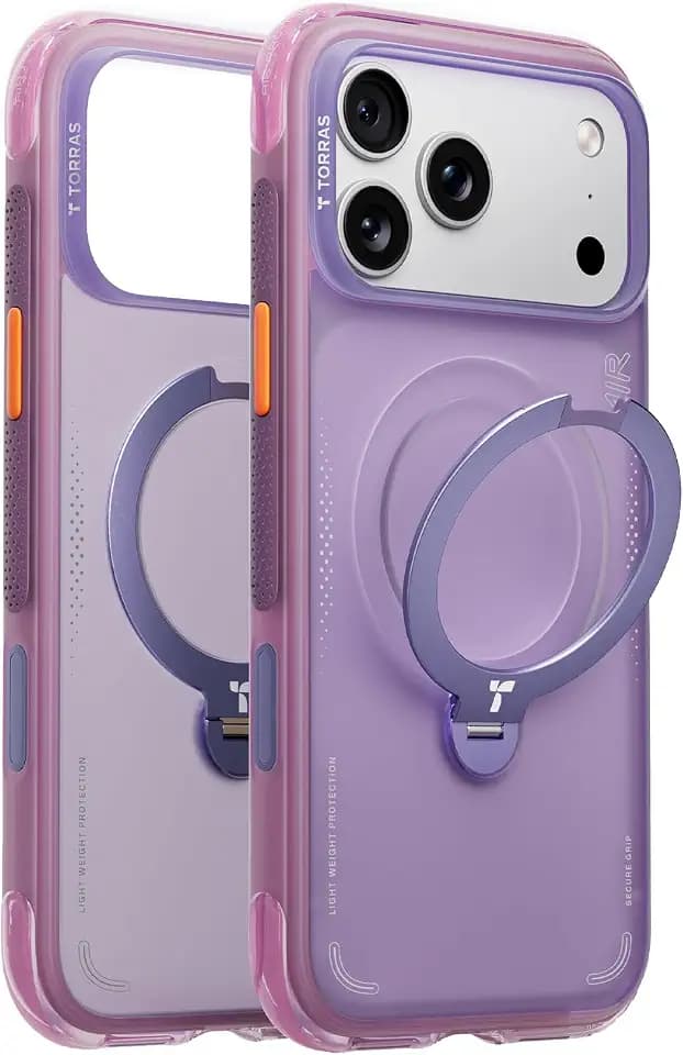 TORRAS Q3 Air for iPhone 17 Pro Max Case, 360 Magnetic Stand -Violet Surge