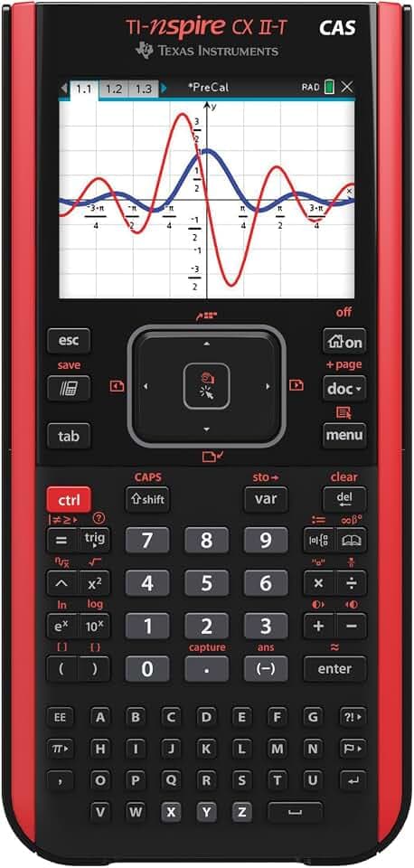 Texas Instruments TI-Nspire CX II-T CAS Graphikrechner, schwarz