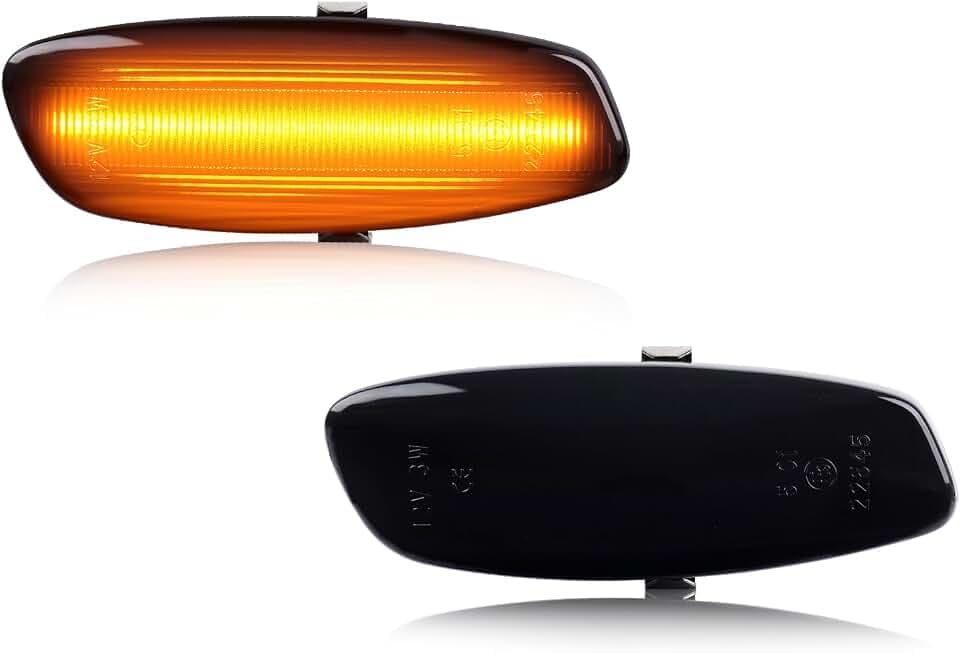 POPMOTORZ LED Seitenblinker Blinker für Peugeot 207 308 3008 5008 RCZ Citroen C3 DS3 C4 Picasso C5 mit Canbus Fehlerfrei 2835 SMD Schwarz, 2 Stück
