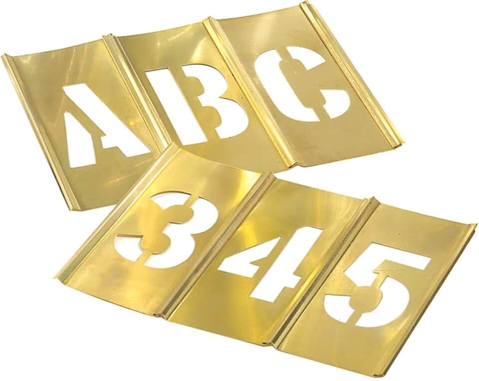CH Hanson 10071 2" Brass Letters & Numbers Set 45 pc