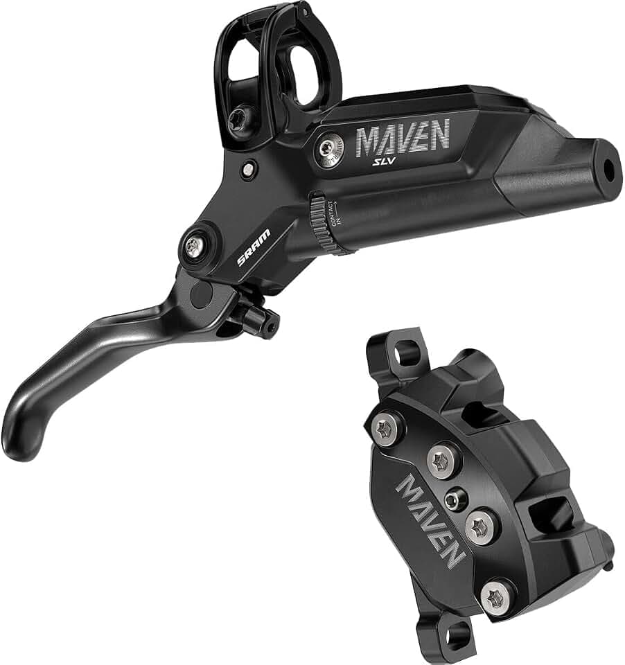 Sram Maven silberfarbene Vorderbremsenhalterung für Vorderradbremse, 4-Kolben, Aluminium-Hebel, SS-Hardware